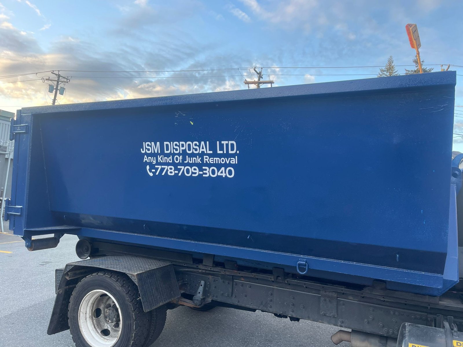 JSM Disposal truck lettering