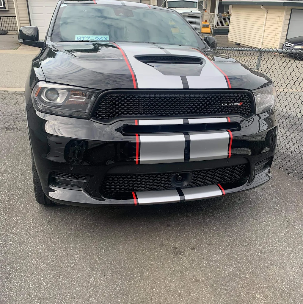 Dodge Durango with custom racing stripes completed in Surrey
