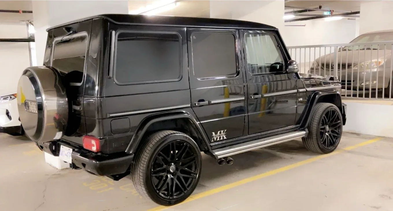 Rear angle of a Mercedes G-Class completed project at Apna Customs
