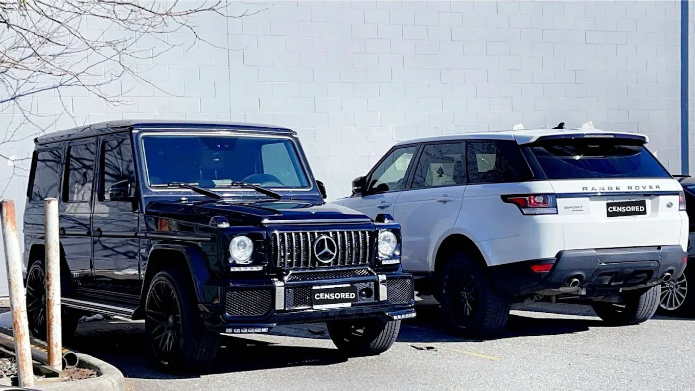 Mercedes G-Class and Range Rover real project vehicles at Apna Customs Surrey