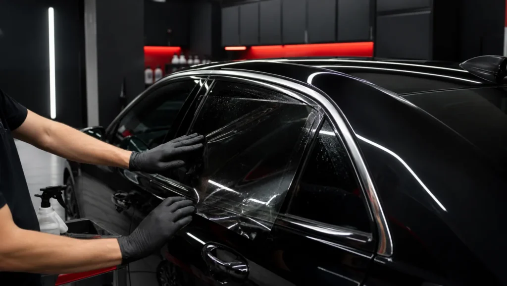 Window Tinting installation by Apna Customs in Surrey, BC